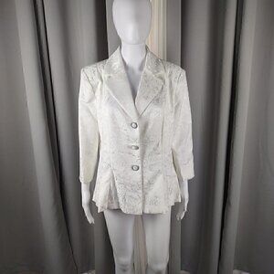 Danillo Mother Of Pearl/White Business Jacket Size 14